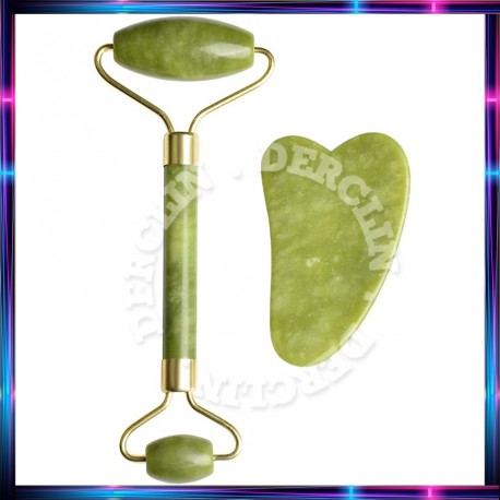 Kit Rodillo de Jade con Gua Sha