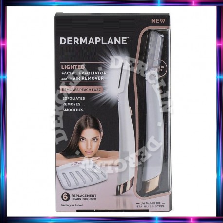 Dermaplane Recortadora Facial con Luz + 6 Cuchillas